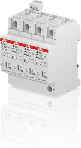 ABB 2CTB803873R5300 OVR T2 4L 40-440 P TS QS Überspannungsschutz-Ableiter 20 kA in Weiß - Bild 1
