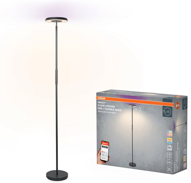 OSRAM SMART+ WIFI UPDOWN LED Stehleuchte in Schwarz, dimmbar, 2165lm, RGBW - Bild 1