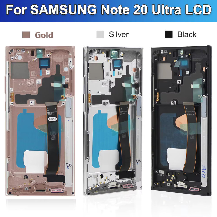 Samsung OLED Display mit Rahmen für Note 20 Ultra 5G in Gold - Bild 5