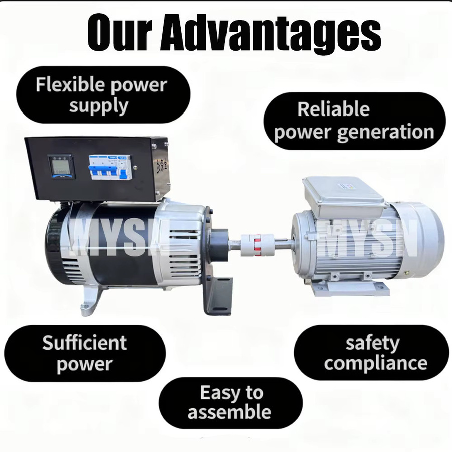 MYSN Tragbarer Permanentmagnet-Generator 100KW 380V 50Hz Dynamo für Windturbinen, Outdoor und Heimgebrauch - Bild 4