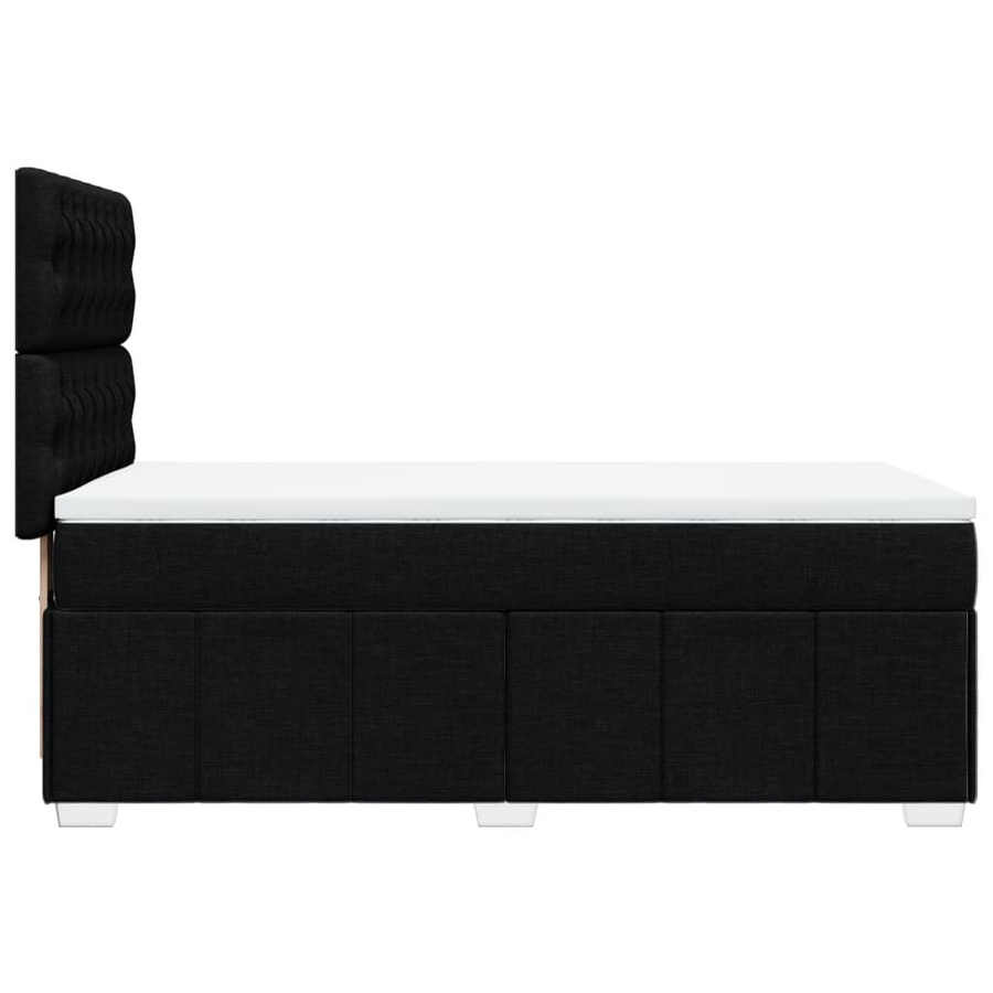 vidaXL Boxspringbett mit Matratze Hybrid-Design in Schwarz, B/T/H: 80 x 200 x 140,5 cm - Bild 5