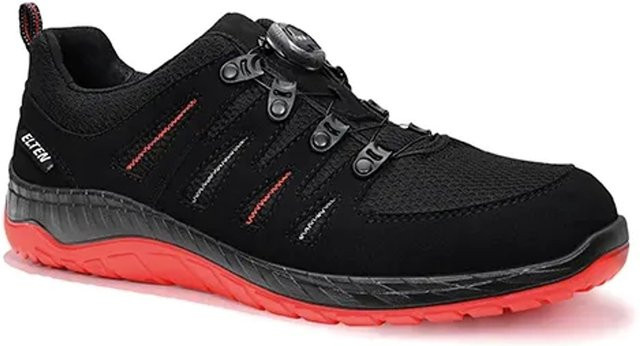 Elten Sicherheitshalbschuh Maddox Boa S3 ESD in Schwarz-Rot, Größe 36 - Bild 1