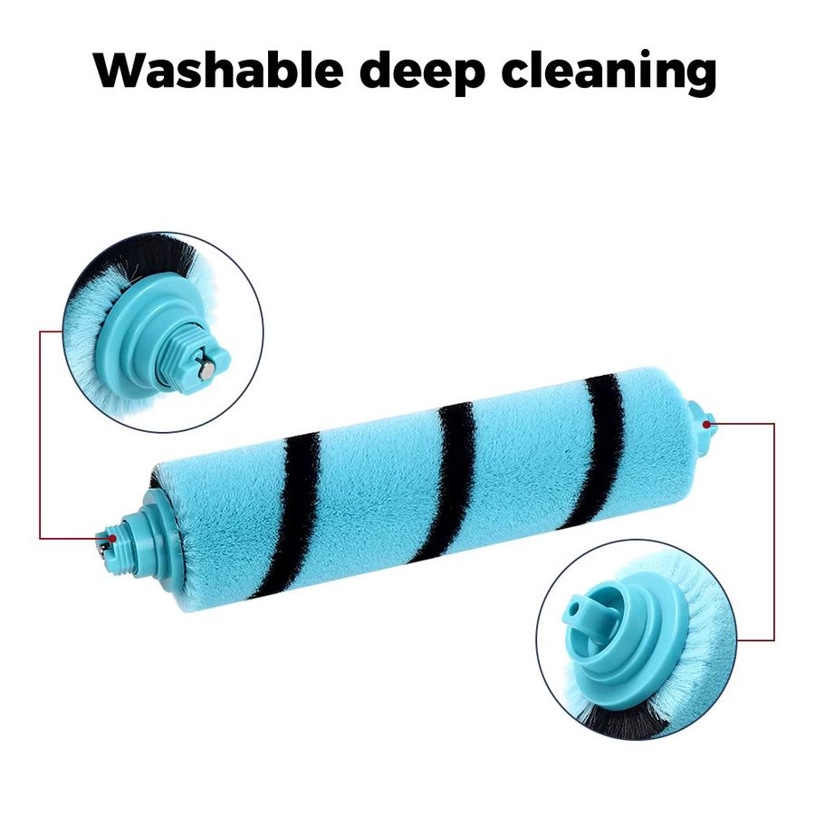 WINDNINJA Weiche Rollbürstenteile für Xiaomi Mop 2S Pro/P/S10 EU/S12/STYTJ02YM Kehr- und Wischroboter in Blau - Bild 2