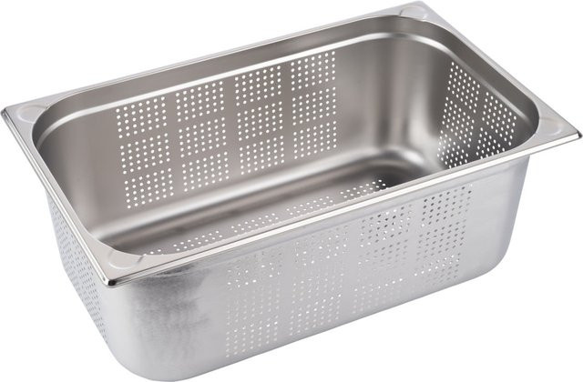 APS GN 1/1 Perforierter Gastronormbehälter aus Edelstahl in Silber, B/T/H: 32,5 x 53 x 20 cm - Bild 1