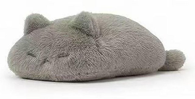 Yiran Health & Beauty Kawaii Faulkatze, Plüsch-Begleiterpuppe, 13cm, Grau - Bild 1