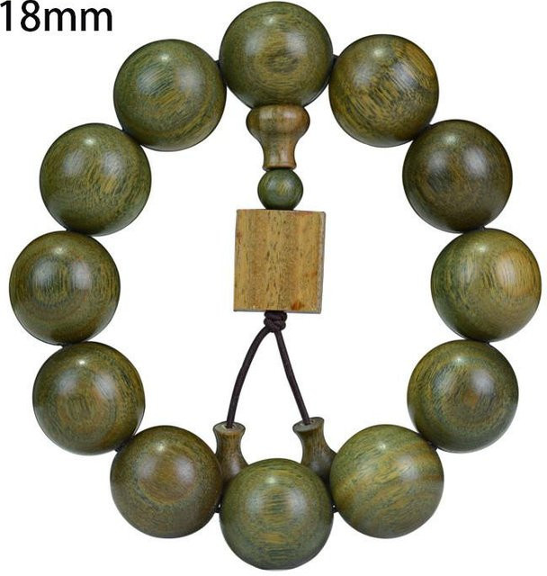 Armband grüne Sandelholzperlen, Unisex - Bild 1