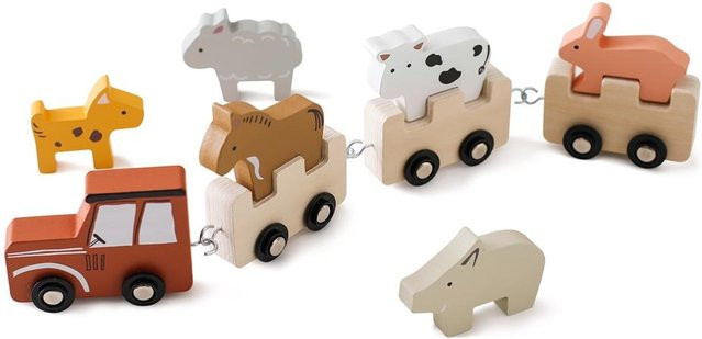 Binchi Montessori Holz Zahlenzug Spielzeug, ab 3 Jahre - Bild 1