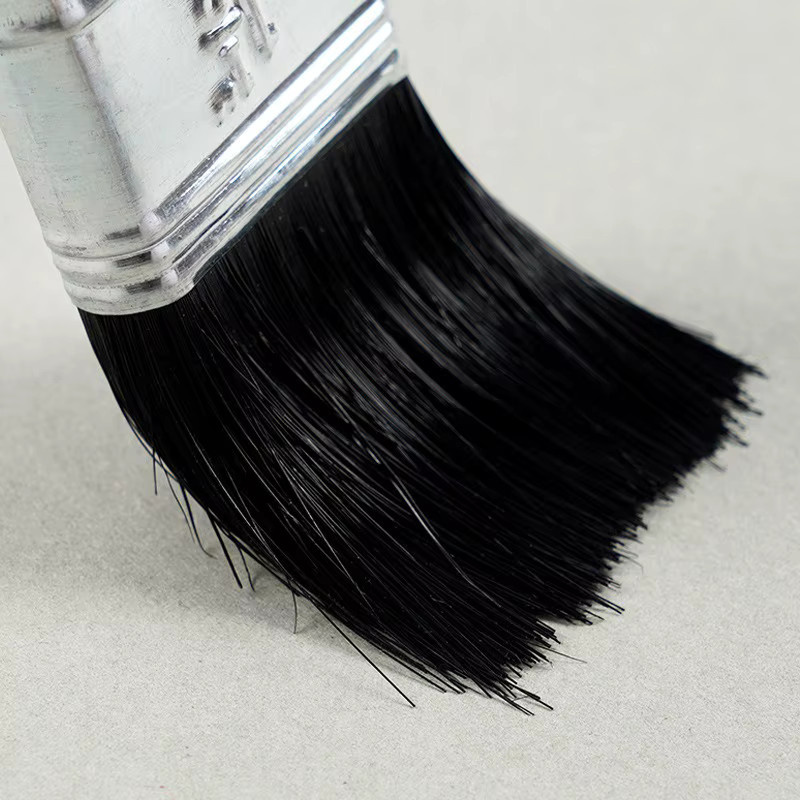 10-teiliges Nylon-Pinsel-Set in Schwarz für Acryl, Öl, Aquarell und Holz als Kunstbedarf - Bild 3