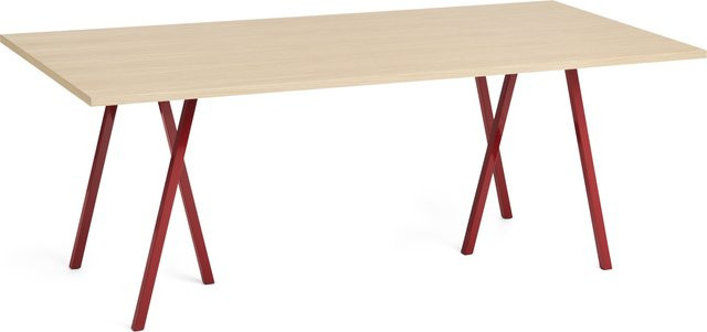 HAY Loop Stand Table in Rot mit Esche und pulverbeschichtetem Stahl für Büro und Esszimmer - Bild 1