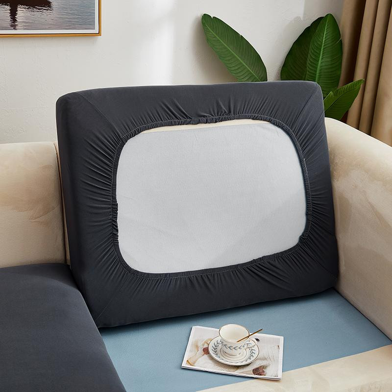 Housmife Elastischer Sofa-Sitzkissenbezug aus Polyester und Elasthan, Waschbarer Stuhlbezug zum Schutz vor Haustieren und Kindern, Einfarbig, Sitzlänge: 50-65 cm - Bild 1