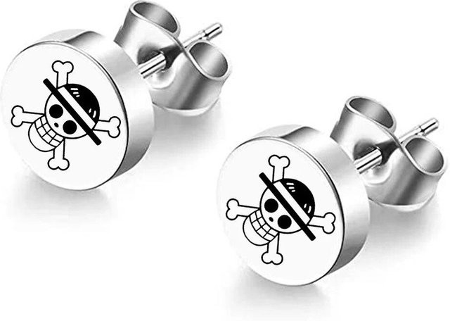 YiYuYiHua Ohrstecker Edelstahl, Emaille, gray, Damen - Bild 1