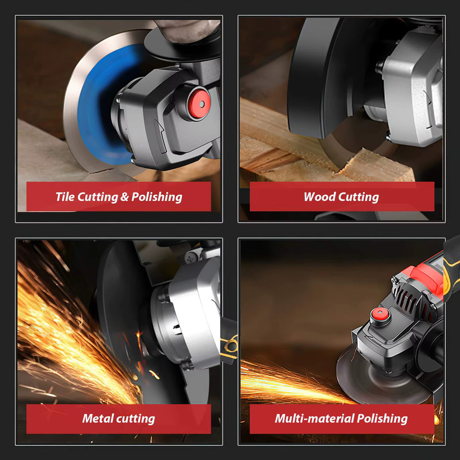 Makita LXT Bürstenloser kabelloser Winkelschleifer mit 3 Gängen, 125 mm Schleif- und Poliermaschine für Holzbearbeitung, Rot - Bild 5