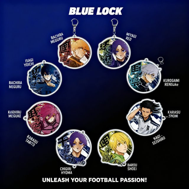 Bandai BLUE LOCK Isagi Yoichi Bachira Meguru Acryl-Schlüsselanhänger - Bild 1