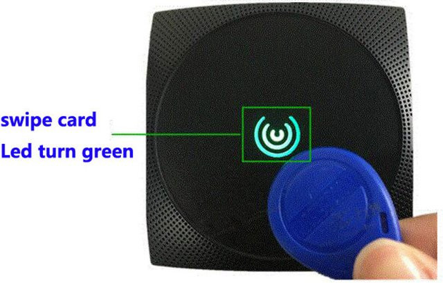 FENGLIANSECURITY RFID IC-Kartenleser 13,56 MHz Zugangsleser für Türsteuerung, IP65 Wasserdicht, Weigand26/34, Schwarz, Modell KR601M - Bild 1