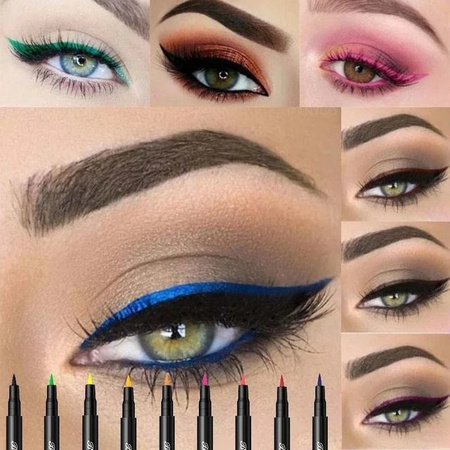 Eyeliner-Stift, Flüssiger Eyeliner, Matt, 12 Farben