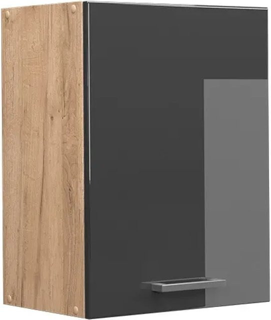 Vicco Hängeschrank R-Line Küchenschrank Anthrazit Hochglanz und Goldkraft Eiche, Breite: 45 cm - Bild 1