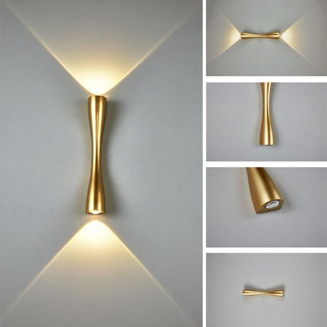 Yuda Lighting Moderne Wasserdichte Außenwandleuchte aus Metall in Weiß, Länge: 35 cm - Bild 1