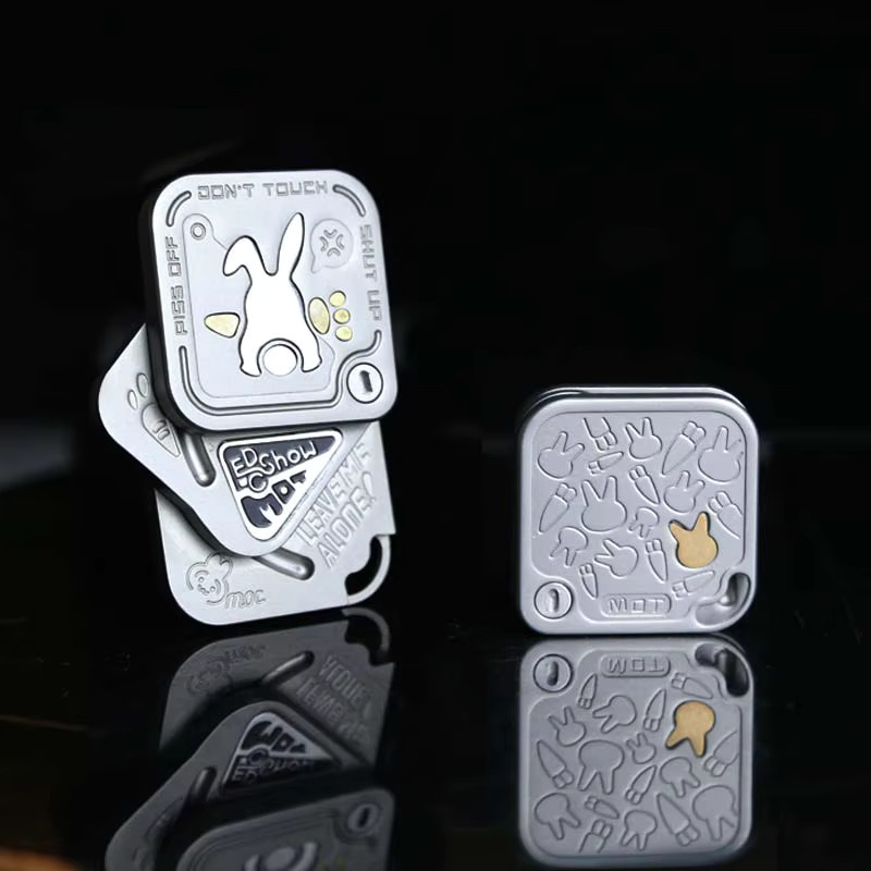 AHHLCLT Angry Rabbit Triple-Layer EDC Fidget Slider, Magnetisches Push-Pull-Sensorspielzeug - Bild 3