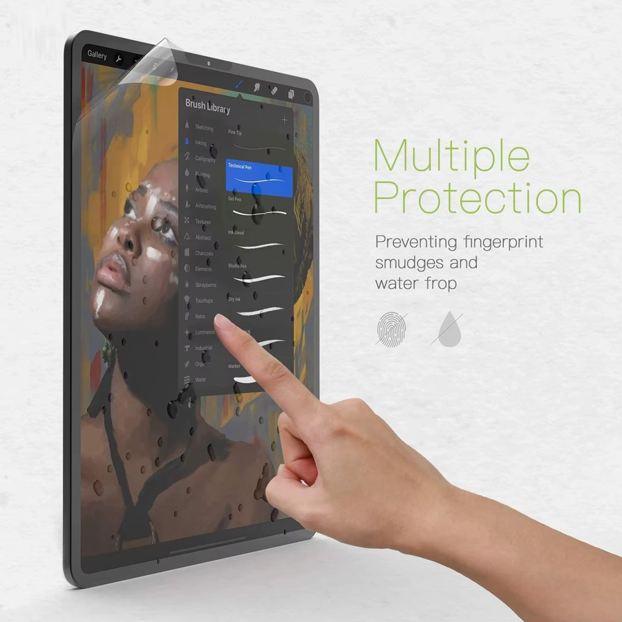 2er-Pack Matte PET-Displayschutzfolie im Papiergefühl für Apple iPad Pro 12,9 Zoll, Transparent - Bild 3