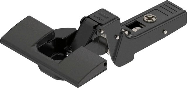 Blum Clip Top Profiltürscharnier Gekröpft 95 Grad 18mm Onyx Schwarz Matt Inserta ohne Feder - Bild 1