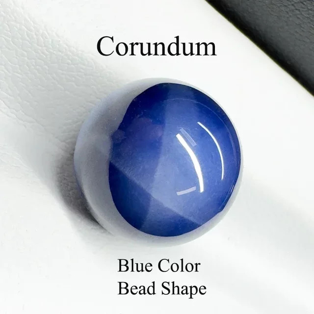 CHAOPAIZHIWU Edelsteinperle Korund, runde Kugelform, Cabochon-Schliff - Bild 1