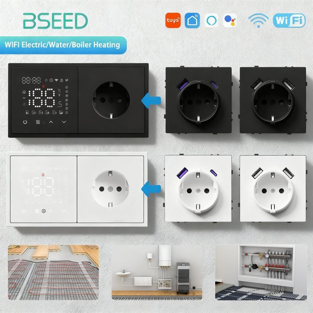 BSEED Smart Wasserkocher mit WIFI und Thermostat, weißer elektrischer Wasserkocher mit Alexa und Google Home Unterstützung - Bild 1