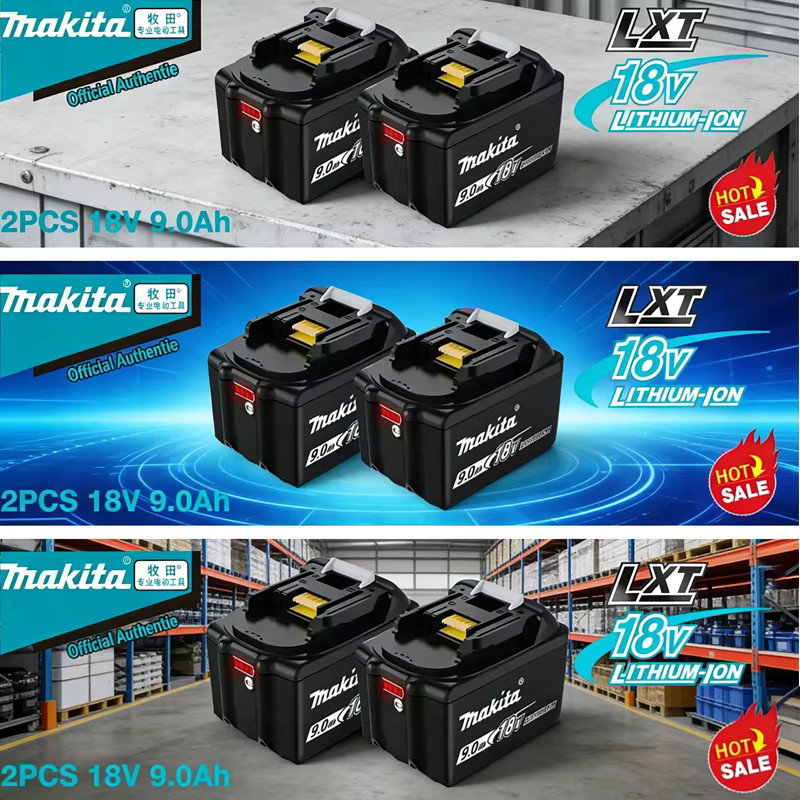Makita Ersatz Lithium-Ionen-Akku 18V 9Ah in Schwarz für BL1840 BL1830B BL1850B BL1850 BL1860 BL1815 - Bild 7