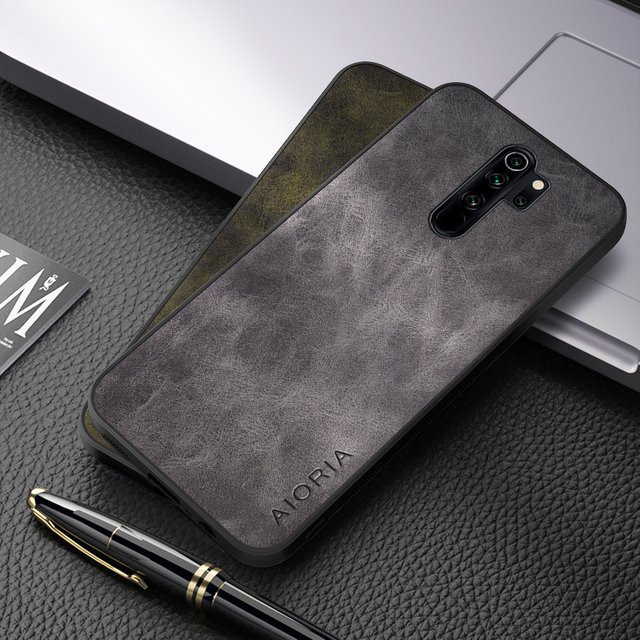 Luxus PU Leder Handyhülle für Xiaomi Redmi Note 8 Pro, 8T und 7 Pro in Braun - Bild 1