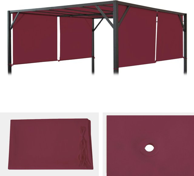 MCW Ersatzbezug für Dach Pergola Pavillon Beja, Farbe: Bordeaux-Rot, B/T: 3 x 4 m - Bild 1