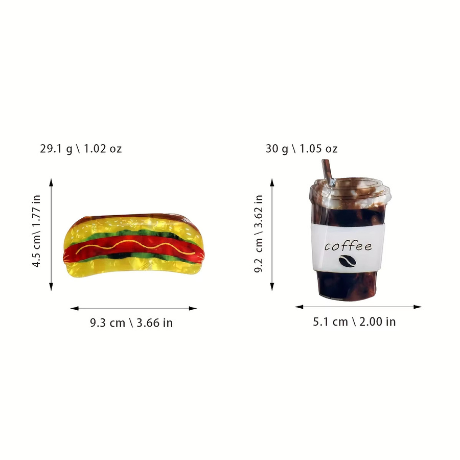 MEPHINA Haarspange Hamburger-Design, Damen - Bild 1