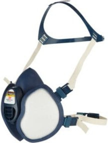 3M Halbmaske Serie 4000 mit integrierten Filtern 4277 in Blau, Schutzstufe FFABE1P3RD nach EN 405 - Bild 1