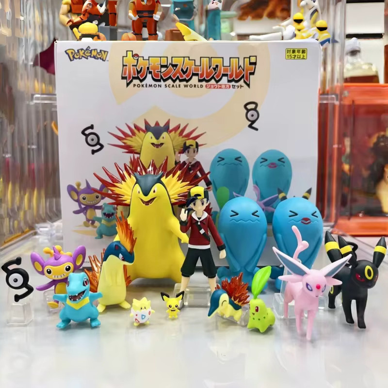 Bandai Pokemon Gold Typhlosion, Wobbuffet, Totodile, Togepi, Pichu, Anime-Figur, Maßstab 1:1 - Bild 3