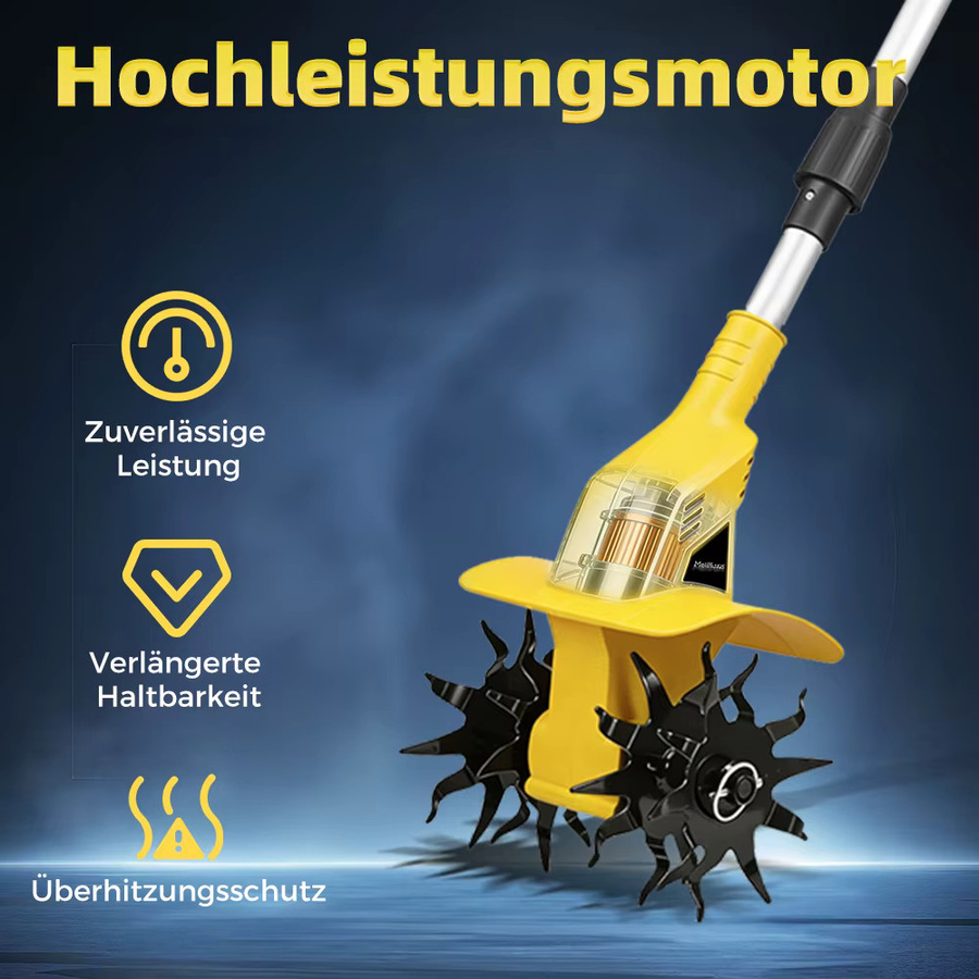 MELLWIN Akku-Gartenfräse und Rototiller in Gelb, passend für Makita LXT 18V Akkus - Bild 5