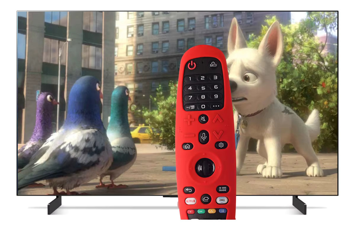 Silikon Schutzhülle für Smart TV Magic Fernbedienungen AN-MR19BA, MR18BA, AN-MR600, MR650A und MR20GA, Modell AKB75855501, in Grau und Rot - Bild 3