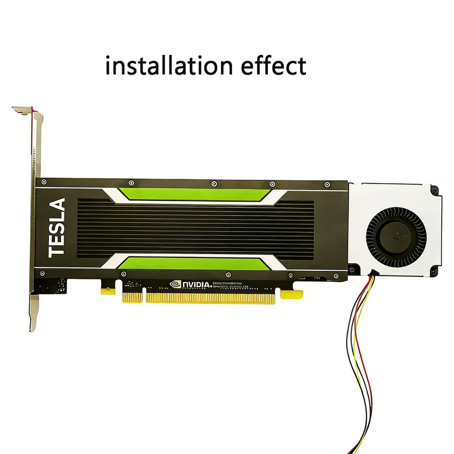 Nvidia Aktiver Turbo-Kühlventilator für Tesla P4 M4 T4 A2 GPU Grafikkarten-Modifikation, Schwarz, 4-Draht-PWM, Geräuscharm - Bild 3