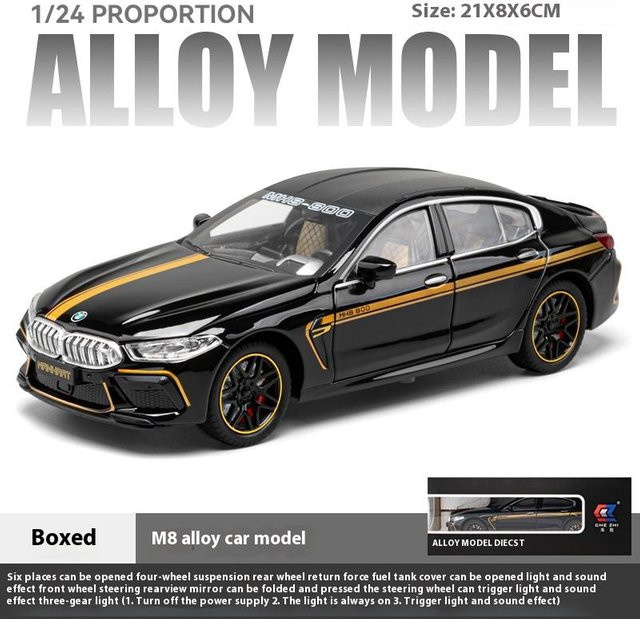 Linyi toy car M8 Sportwagen, Renn-Legierungsauto-Modell, 1:24, Metall, ab 14 Jahre - Bild 1