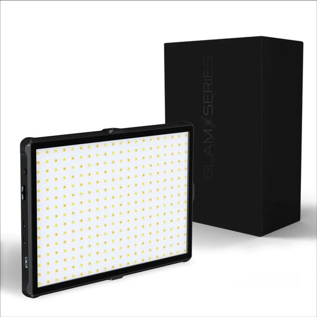 Glamseries Glamluxer M LED-Panel Beleuchtung mit Stativ, dimmbar und höhenverstellbar, Schwarz - Bild 1