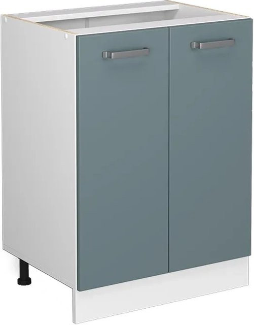 Vicco Küchenunterschrank R-Line Blau-Grau Weiß Matt Breite: 60 cm - Bild 1