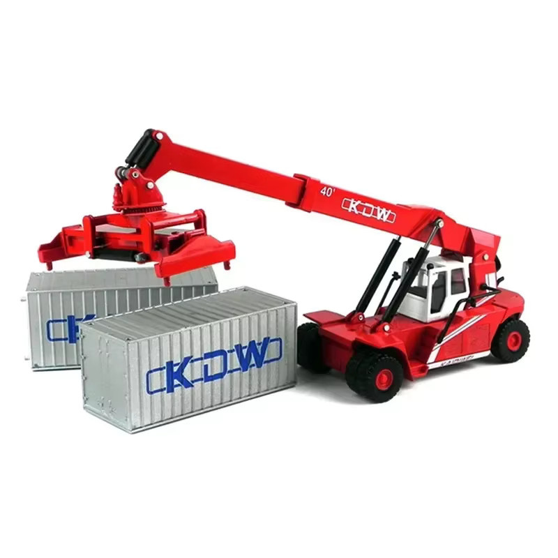 CONUSEA Container Kran Bau Engineering Lkw Modell, 1:50, Metall, Rot - Bild 2