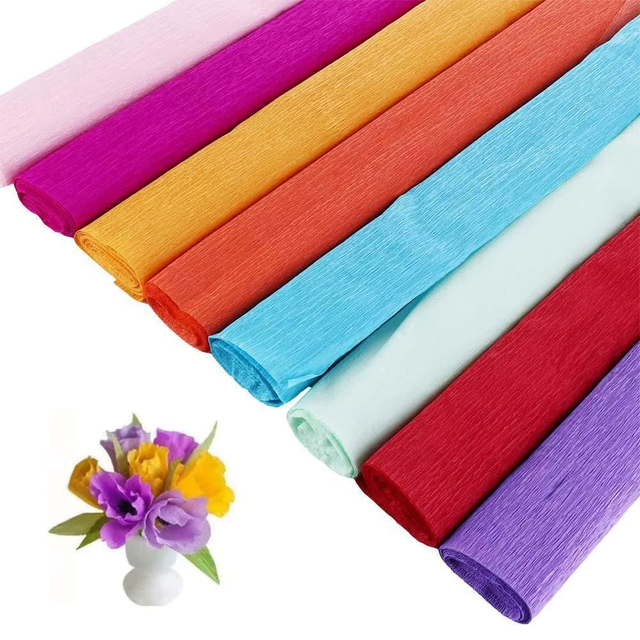 Mehrfarbiges Krepppapier als verdicktes Verpackungsmaterial für DIY Blumensträuße und handgefertigte Geschenke - Bild 2