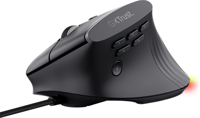 Trust GXT 145 Rexxa Ergonomische Gaming-Maus mit Beleuchtung, Schwarz - Bild 1