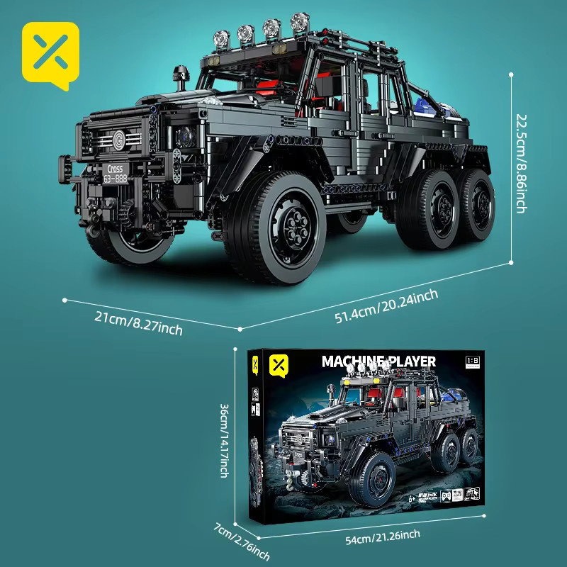 KAVOWORLD Schwarzer Geländewagen-Bausteine, Modell, 3224 Teile - Bild 2