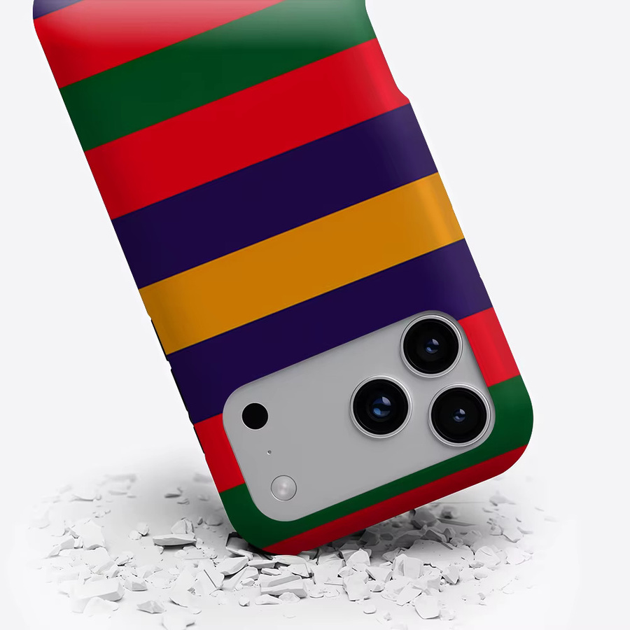 Aurea Case Matte Bumper MagSafe kompatible iPhone Hülle mit Regenbogenstreifen in Multicolour - Bild 3