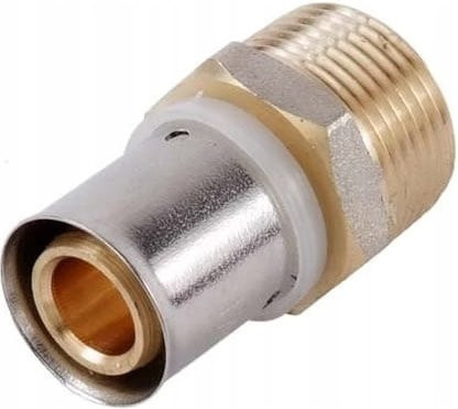 Idmar Pressverbinder gerade mit Außengewinde 1/2 Zoll und 16x2mm in Silber - Bild 1