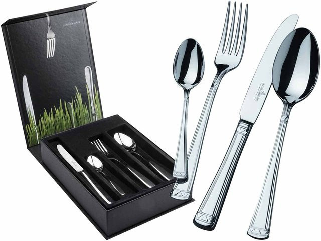 Picard & Wielpütz Tafelbesteck Aradena aus Edelstahl in Silber mit Besteckbox, 24er Set - Bild 1