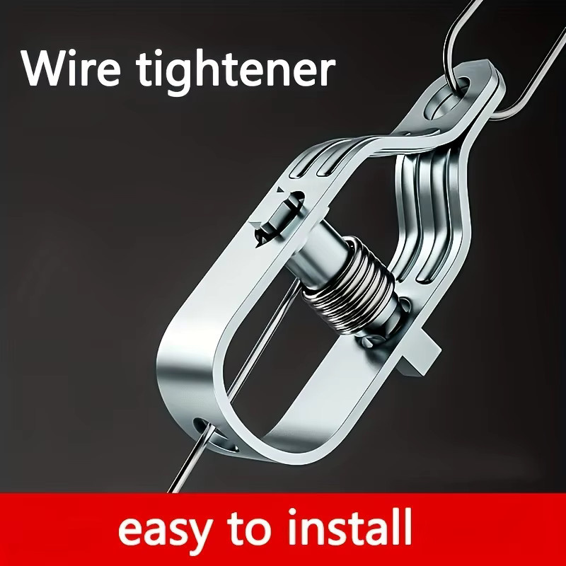 5 Stück Drahtspanner aus galvanisiertem Metall in Silber als verstellbares Kabel- und Zaunzieher-Werkzeug für Widerhaken, Gewächshäuser und Weinreben - Bild 2