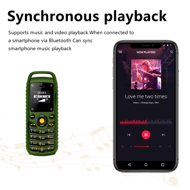 Mini Bluetooth Handy in Grün mit Musiksynchronisation und automatischem Wählmechanismus - Bild 5