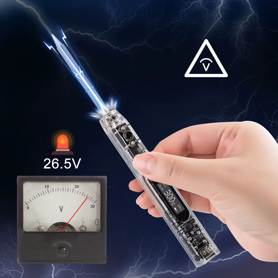 SEQURE SI012 Pro Elektrischer Lötkolben mit 2 Spitzen, einstellbare Temperatur und Schnellaufheizung, tragbares Mini Schweißwerkzeug, transparent - Bild 2