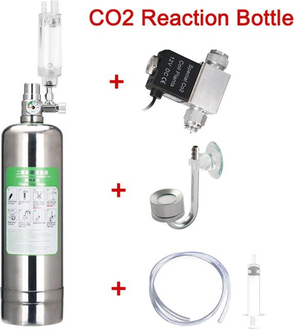 Dreamburgh Aquarium CO2 Generator System aus Edelstahl in Silber mit Blasenmesser zur Wasserinjektion für Wasserpflanzen - Bild 1