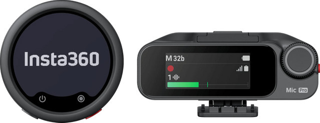 Insta360 Mic Pro Single Lavalier-Mikrofon Schwarz mit Bluetooth für Kameras und Smartphones - Bild 1